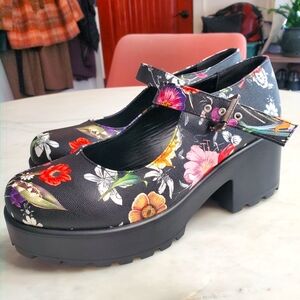 KOI Footwear Tira Platform Mary Jane's "Floral Edition" size UK 8/41